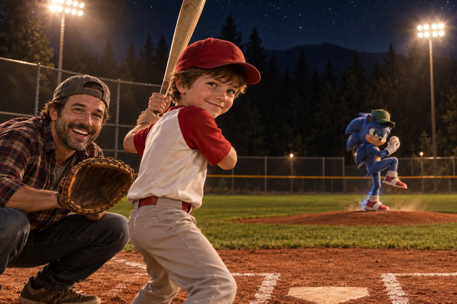 Nocny mecz baseballu