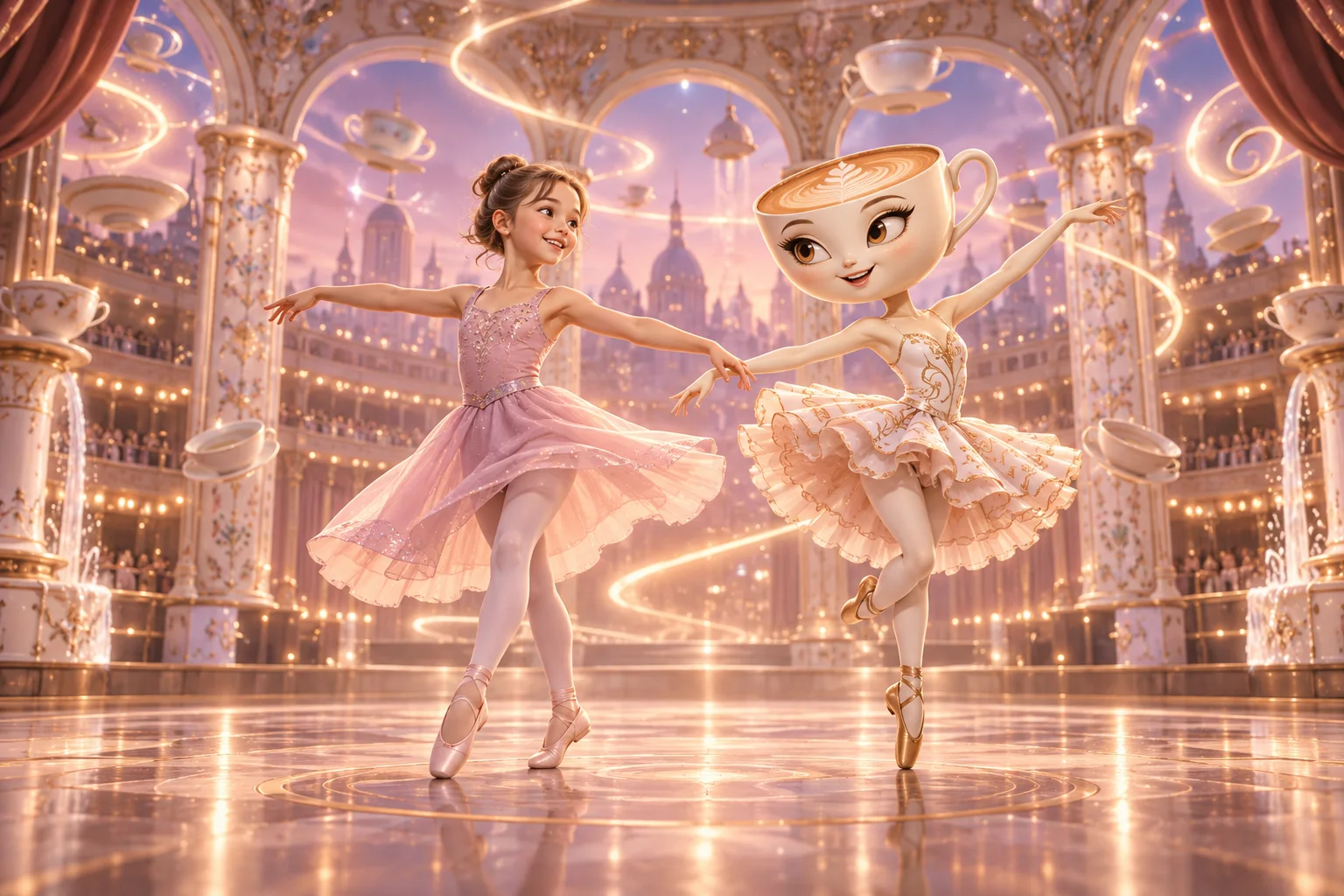 Ballerina: porcelanowa scena