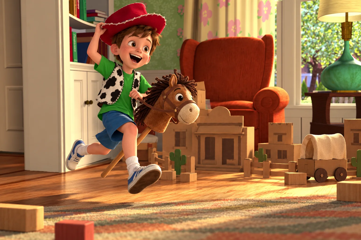 Szeryf w pokoju zabaw — Szablon sceny. W Twoim obrazie: 1 osoba z przesłanych zdjęć.