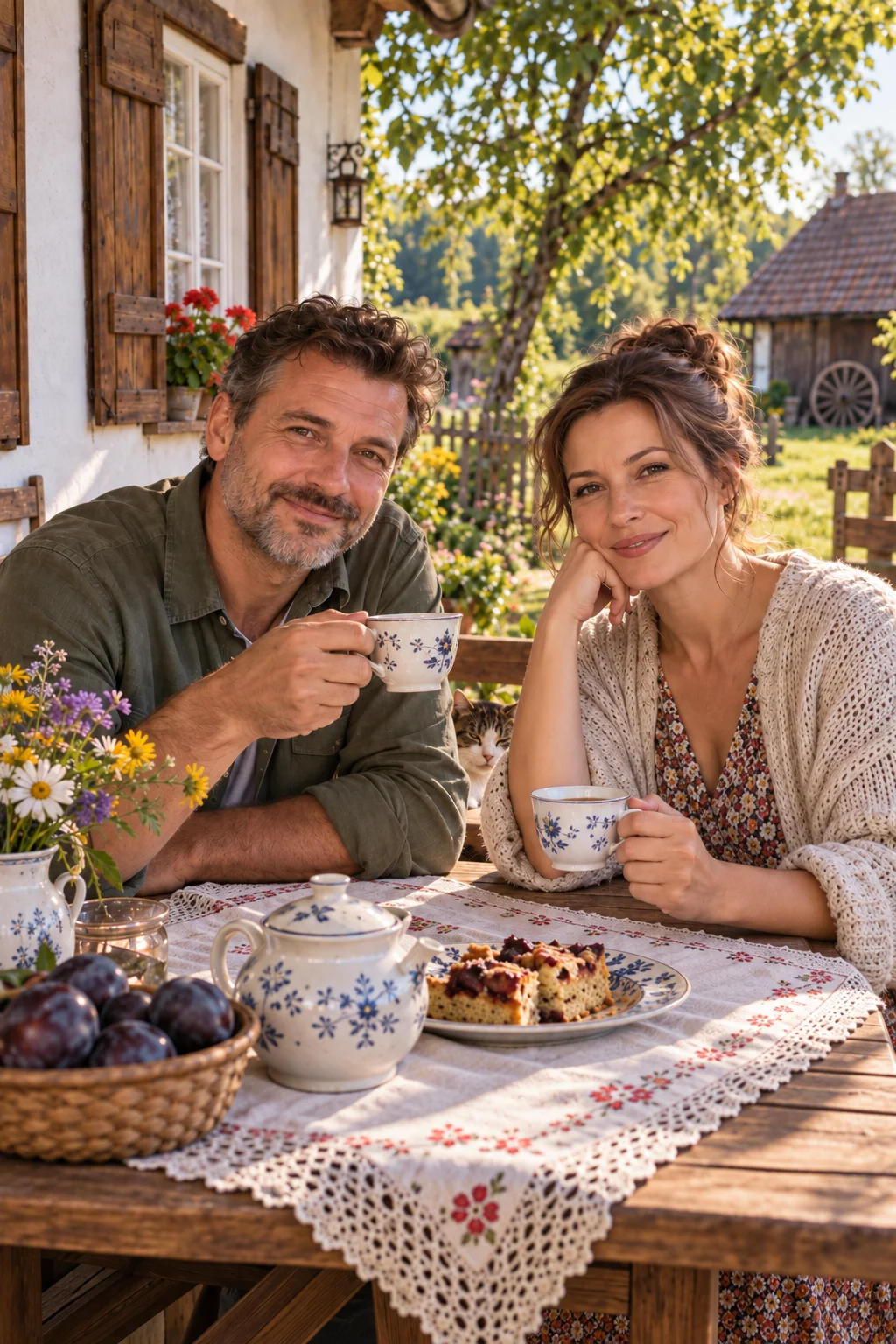 W domu Lucy — Szablon sceny. W Twoim obrazie: 2 osoby z przesłanych zdjęć.