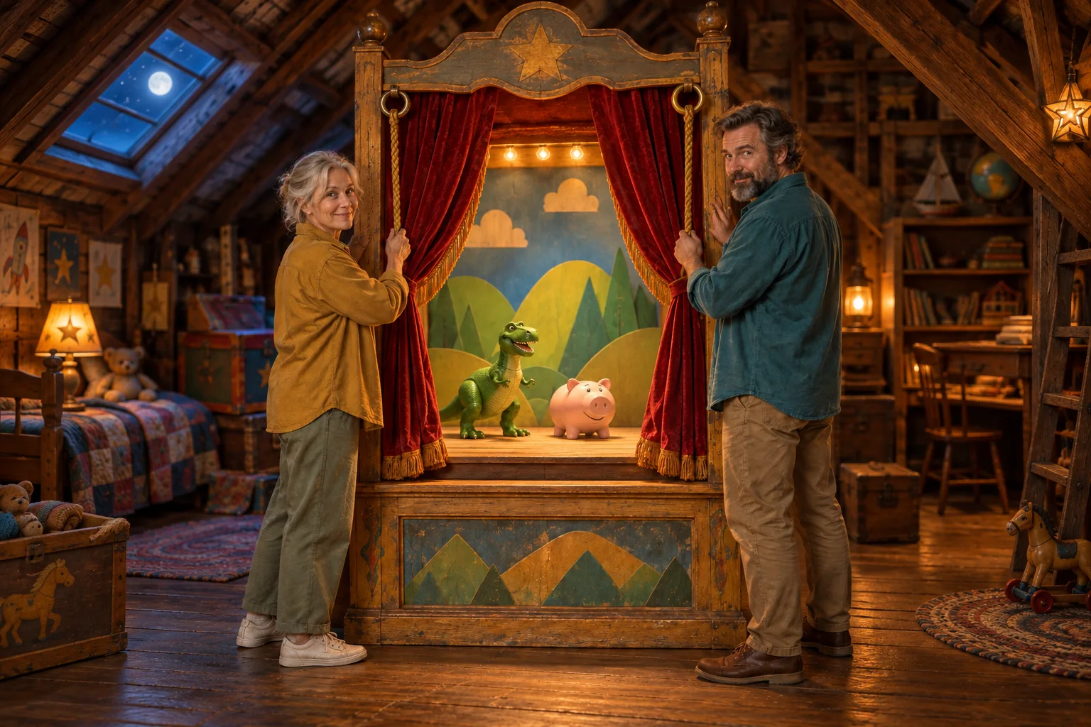 Kurtyna teatru zabawek