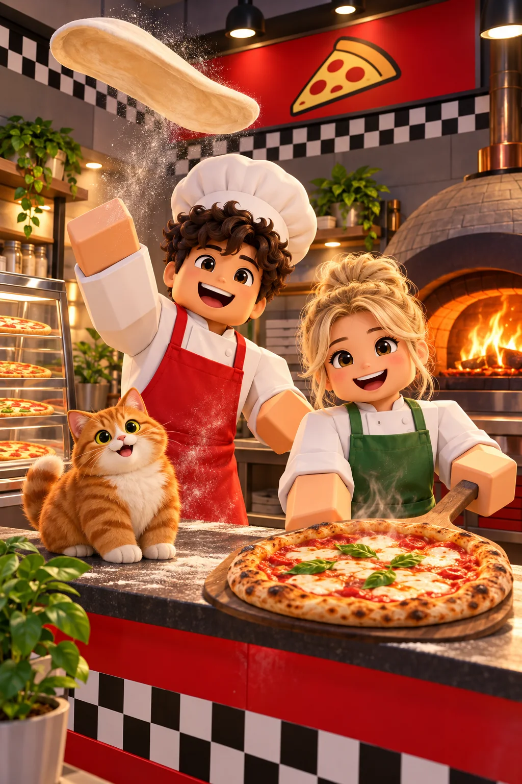 Nasza własna pizzeria — Szablon sceny. W Twoim obrazie: 1 osoba z przesłanych zdjęć.