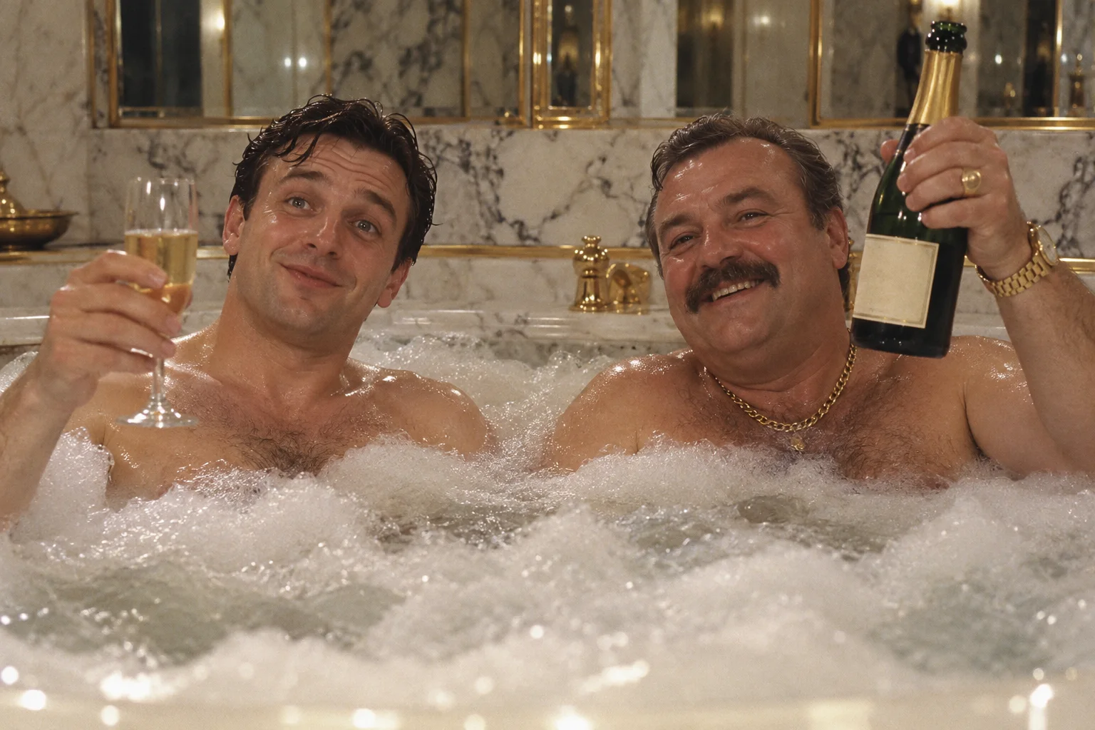 Szampan w jacuzzi