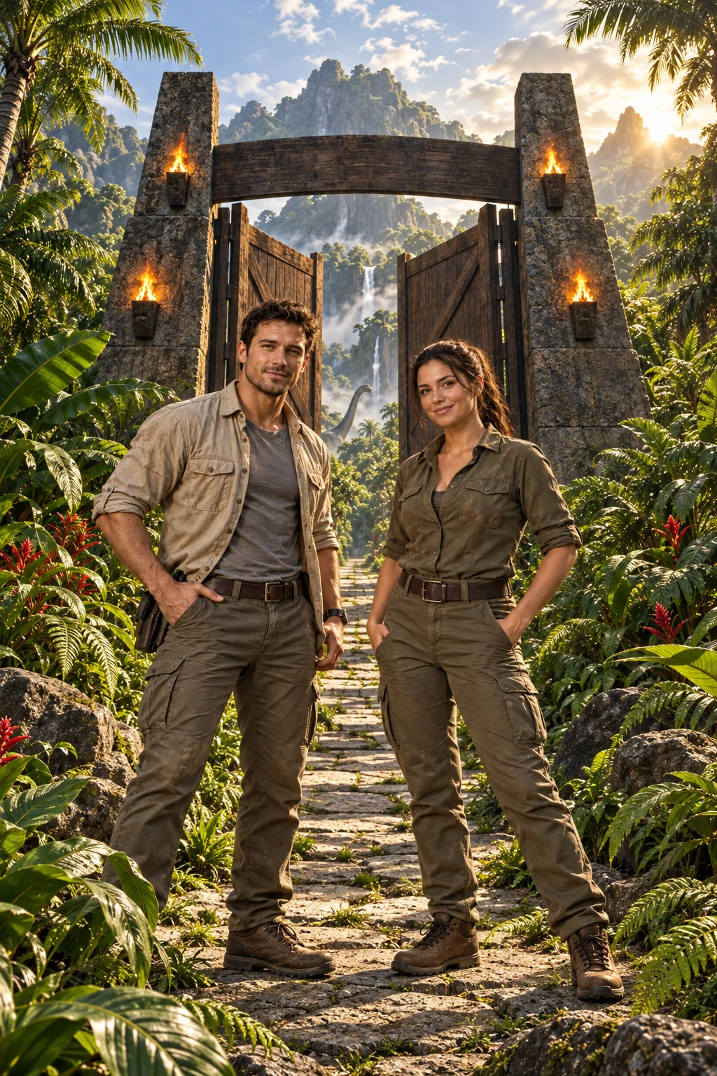 Witajcie w Jurassic Park — Szablon sceny. W Twoim obrazie: 1 osoba z przesłanych zdjęć.